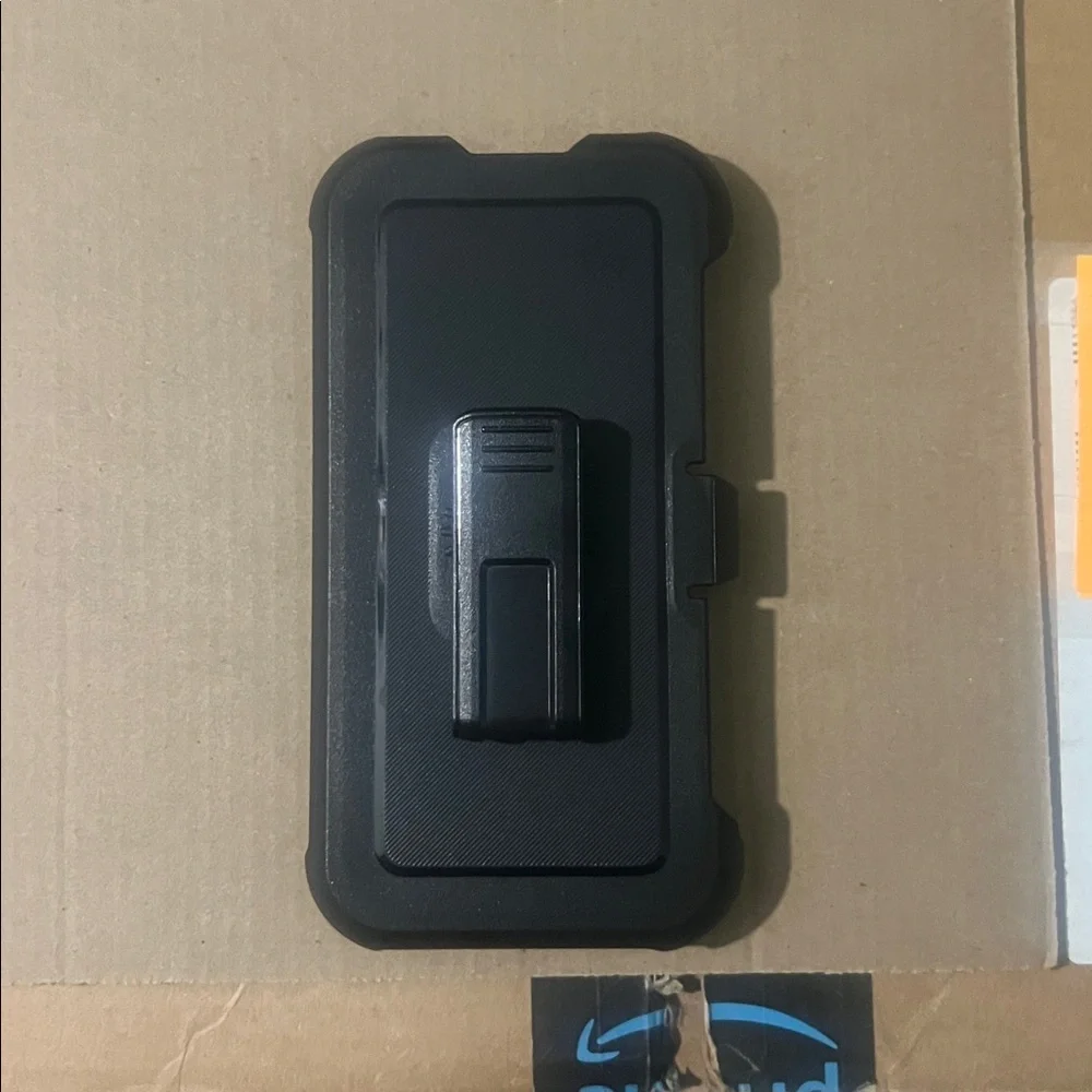 Apple iPhone 15 Pro Max Black Protective Phone Case with Clip